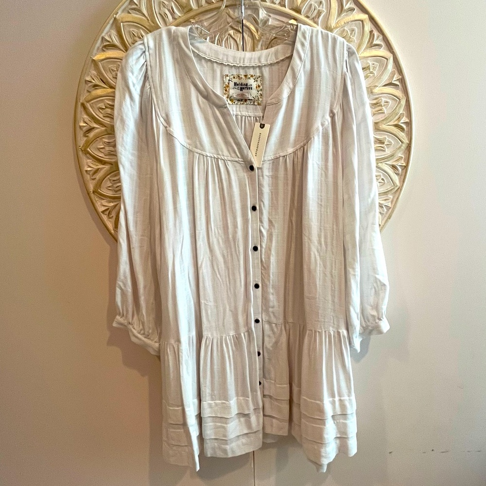 HOLDING HORSES White Long Sleeve Dress